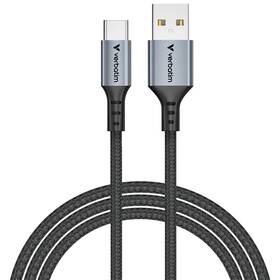 Kabel Verbatim Sync & Charge USB-A/USB-C 18W 1,2m černý

