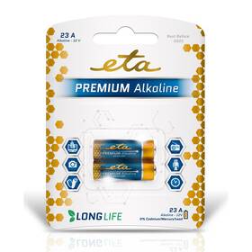 Baterie alkalická ETA ALKALINE 23A, blistr 2ks 
