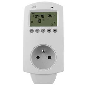 Termostat Geti GRT08, Wi-Fi, do zásuvky bílý

