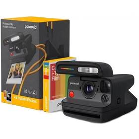 Instantní fotoaparát Polaroid Flip + Bundle Color Film (8 ks) černý

