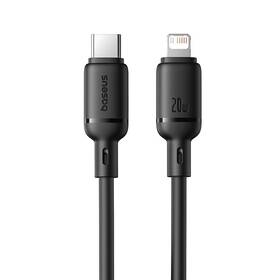 Kabel Baseus Silky USB-C/Lightning, 20W, 1m černý

