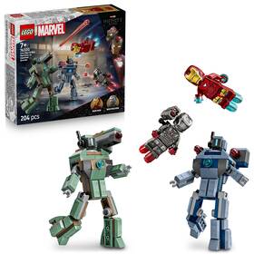 Stavebnice LEGO® ǀ Marvel 76320 Iron Man a War Machine vs. Hammerovy Drony 

