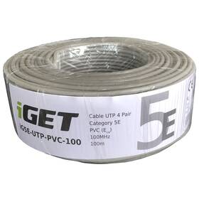 Kabel iGET Cat.5E UTP PVC Eca 100m/role 


