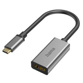 Redukce Hama USB-C (M)/HDMI (F) stříbrná

