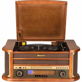 Gramofon Roadstar HIF-1993 BT hnědá barva
