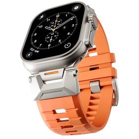 Řemínek Epico FKM Rubber Pro na Apple Watch SE (44mm)/Series 1-9 (42/44/45mm) 10-11 (46mm)/Ultra (49mm) oranžový

