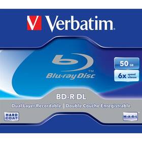 Disk Verbatim BD-R DL 50GB, 6x, jewel, 1ks 
