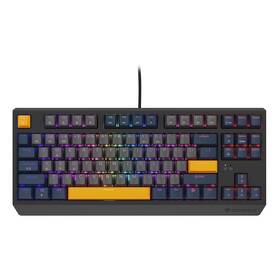 Klávesnice Genesis THOR 230, TKL, RGB, Outemu Panda, US layout, šedo-modrá, černá 

