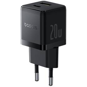 Nabíječka do sítě Baseus Palm 20W 1xUSB-A 1xUSB-C PD QC 3.0 černá

