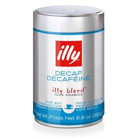 Káva mletá Illy bez kofeinu 250 g 
 Káva mletá Illy bez kofeinu 250 g