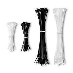 Stahovací pásky Connect IT ZipTie, 200 ks černé/bílé

