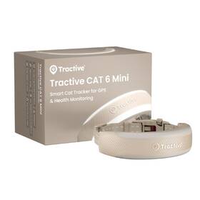 GPS lokátor Tractive CAT 6 Mini – pro kočky a monitor zdraví s integrovaným obojkem hnědý

