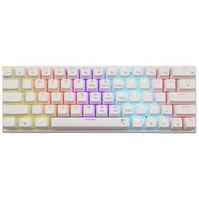 Klávesnice White Shark WAKIZASHI 2, Blue Switch, US layout bílá barva
