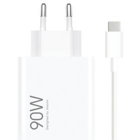 Nabíječka do sítě Xiaomi Charging Combo 90W, 1x USB-A + USB-C kabel bílá

