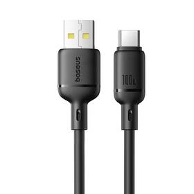 Kabel Baseus Silky USB/USB-C, 100W, 1m černý

