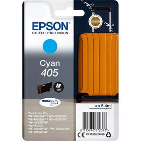 Inkoustová náplň Epson 405, 300 stran azurová

