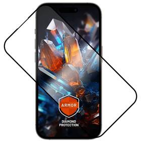 Tvrzené sklo FIXED Armor s Anti-dust aplikátorem a AR vrstvou na Apple iPhone 15/16 černé

