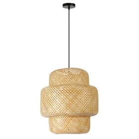 Závěsné svítidlo IMMAX BOHO HILO, D50cm, E27, bambus černé/hnědé

