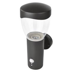 Nástěnné svítidlo EMOS Arteo ZGA040P, zahradní, E27, IP44, MAX 15W, PIR antracitové

