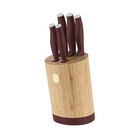 Sada kuchyňských nožů Berlinger Haus BH-2754 BAMBOO 6 ks hnědá/bordó

