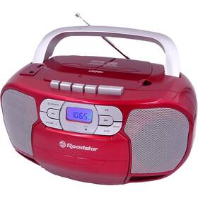 Radiomagnetofon s CD Roadstar RCR-4635UMP červená barva
