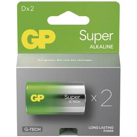 Baterie alkalická GP Super D (LR20), 2 ks 


