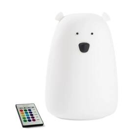 Dětská LED lampička Rabbit & Friends medvídek s ovládáním bílá

