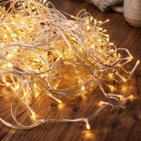 Vánoční osvětlení Solight LED, rampouchy, 300 LED, IP44, (15m) průhledné

