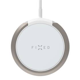 Bezdrátová nabíječka FIXED MagPad s podporou uchycení MagSafe a stojánkem, 15W bílá

