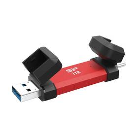 USB Flash Silicon Power DS72 1TB červená barva

