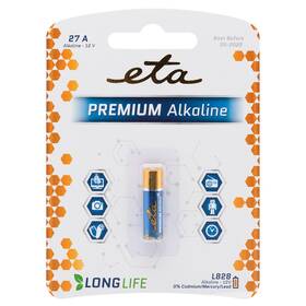 Baterie alkalická ETA 27A, blistr 1ks 

