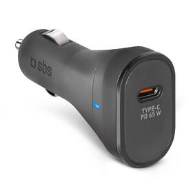 Adaptér do auta SBS USB-C, PD, 65 W černá


