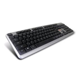 Klávesnice C-Tech KB-102 SLIM, CZ/SK černá/stříbrná

