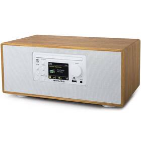 Mikrosystém MUSE M-695 DBTW bílý/hnědý

