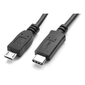 Kabel AQ USB 3.1 USB-C samec - USB Micro-B samec , 1 m černý

