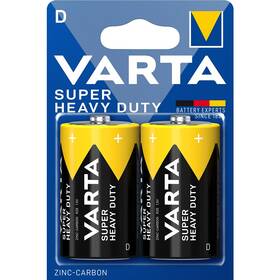 Baterie zinkouhlíková Varta Super Heavy Duty D, R20, blistr 2ks 

