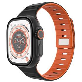Řemínek FIXED Silicone Magnetic Strap na Apple Watch 44/45/46/49mm černý

