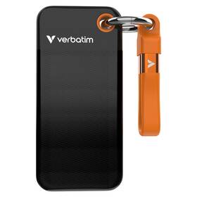 SSD externí Verbatim Pocket SSD 256GB černý/oranžový

