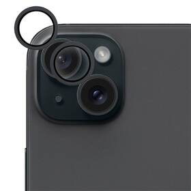 Ochranné sklo čočky fotoaparátu Epico Aluminium Lens Protector na Apple iPhone 15/15 Plus černé

