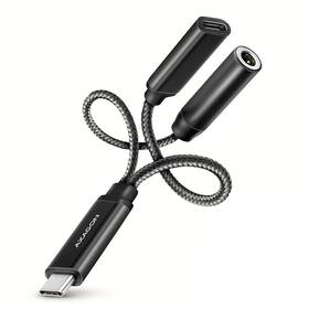 Adaptér Axagon USB-C/3.5mm jack, Hi-Res DAC audio PD 60W černý

