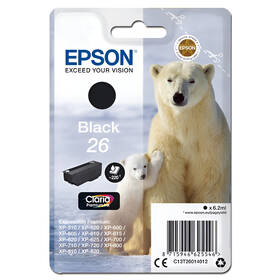 Inkoustová náplň Epson 26, 220 stran černá

