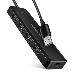 USB Hub Axagon 4x USB / USB-C, kabel USB-A 19cm černý

