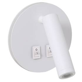Nástěnné svítidlo IMMAX GOAL LED, 2 vypínače, 6W bílé

