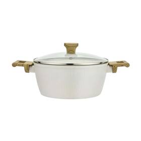 Hrnec s poklicí KITCHISIMO Bianco, 20 cm krémový


