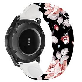  Řemínek RhinoTech univerzální silikonový Quick Release s motivem květin 22mm