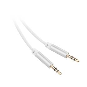 Kabel GoGEN Jack 3,5mm, 1,5m, pozlacené konektory bílý

