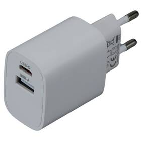 Nabíječka do sítě iGET USB-C/USB-A bílá

