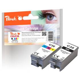 Inkoustová náplň Peach Canon PGI35/CLI36 MultiPac, 1x570, 1x210 stran vícebarevná

