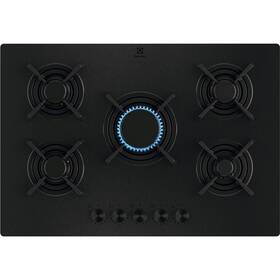 Plynová varná deska Electrolux KGG753723L, matná černá

