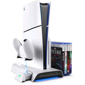 Dokovací stanice KIWI design D3 Cooling Station for PS5 Slim černá/bílá


